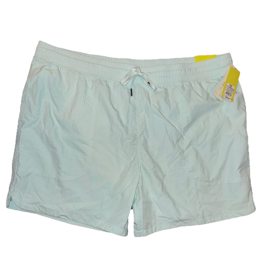 NWT All in Motion Men's Volley Shorts Yellow Size XXL Mint Green